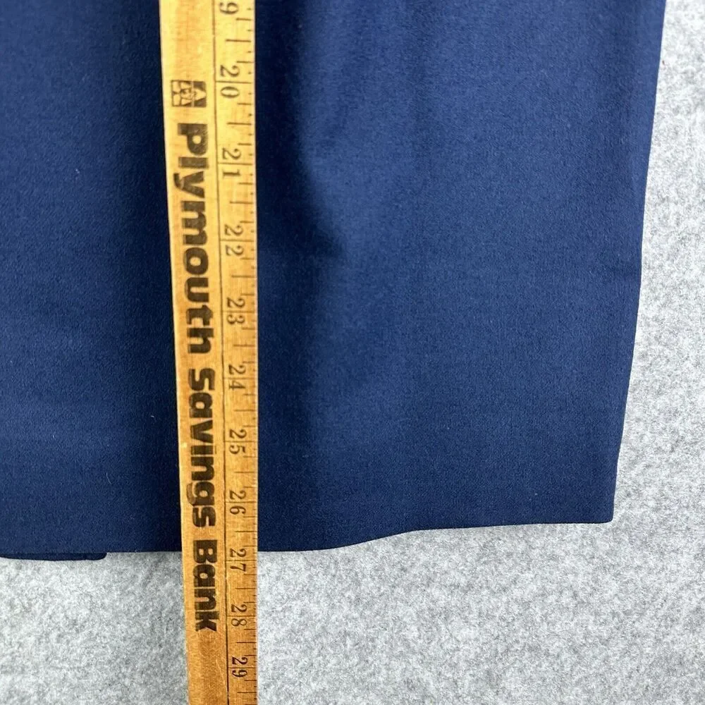 VTG Pendleton Skirt Womens 12 Navy Wool Pleated Lined Office Academia USA Made